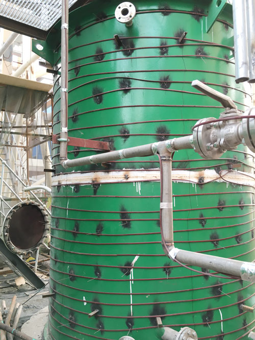 滨州市滨北新材料供热二厂湿式电除尘改造工程管道罐体电伴热